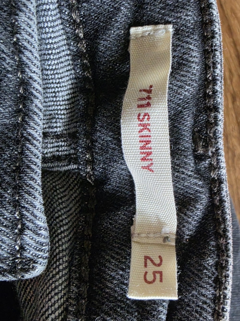 Black Levi Skinny Jeans with Red Size Tag